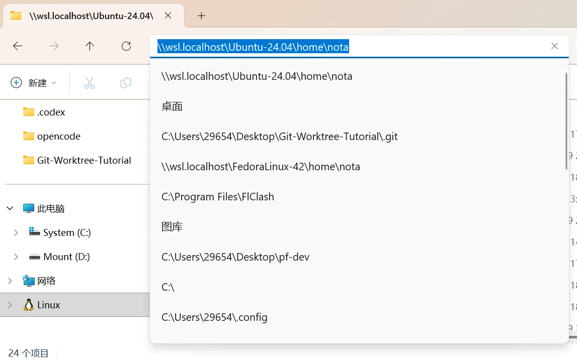 进入 WSL 用户目录